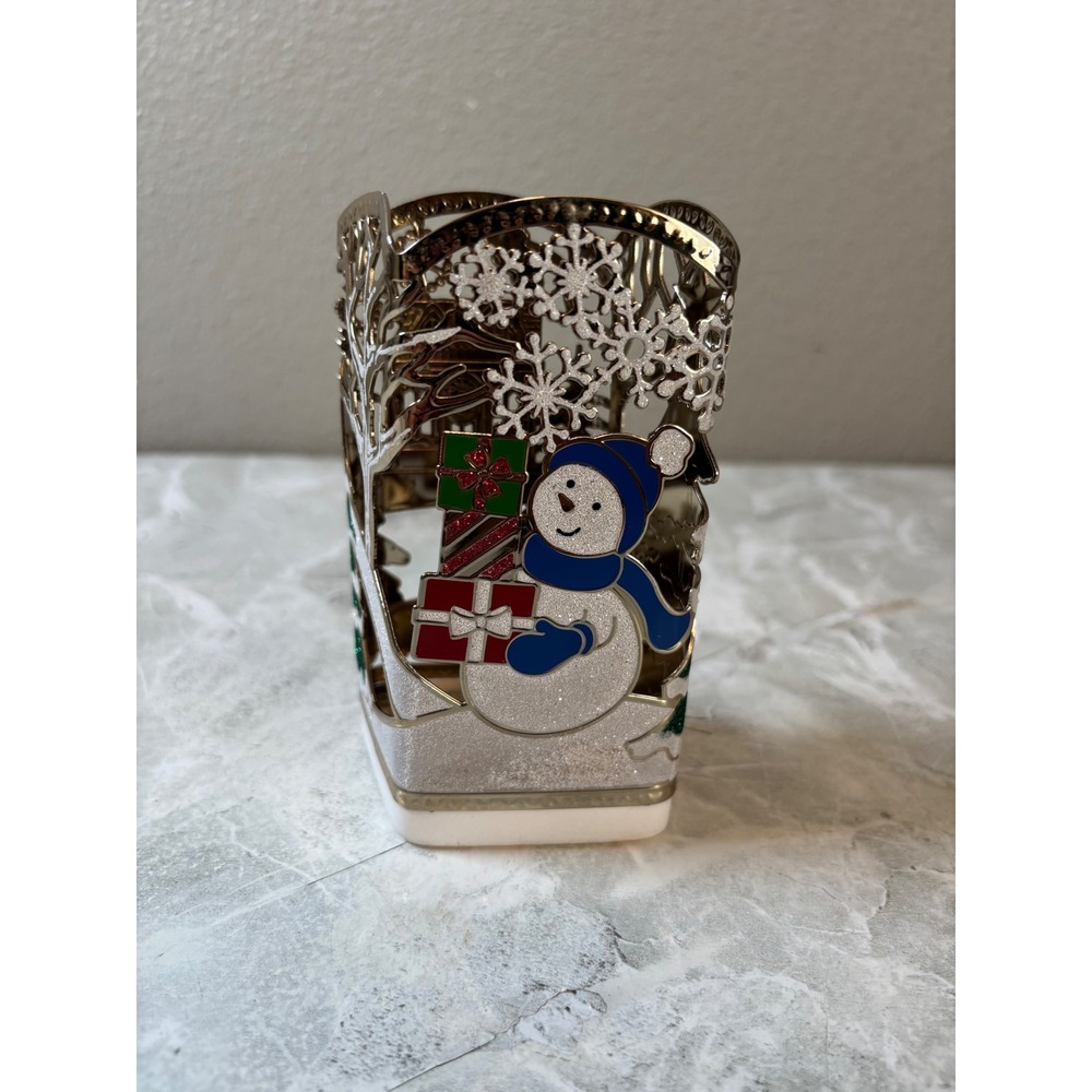 Bath & Body Works Snowman Holiday Soap Holder Sleeve Christmas Cottage Dachshund